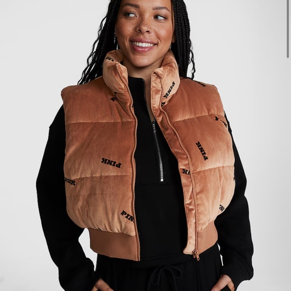 New Pink Victoria’s Secret Velour Vest - Picture 1 of 1